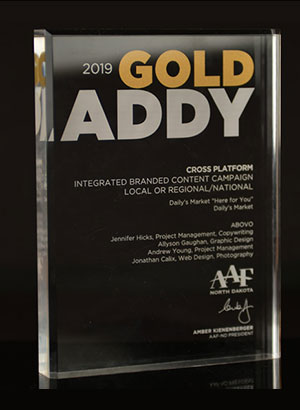 Gold Addy for Daily's Market