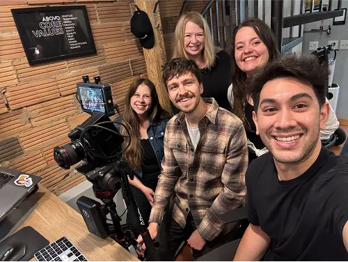 team Abovo editing together